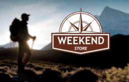 Weekend Store logo dise&ntilde;o gr&aacute;fico Minds Estudio