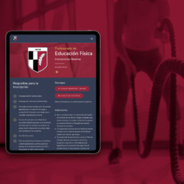 Instituto superior del CAE dise&ntilde;o p&aacute;gina web tablet