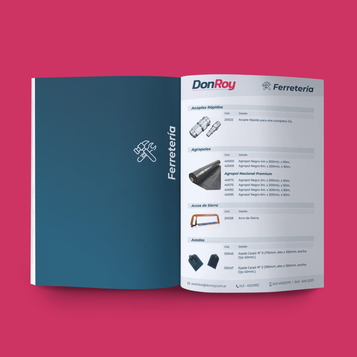 DonRoy diseño de catálogo